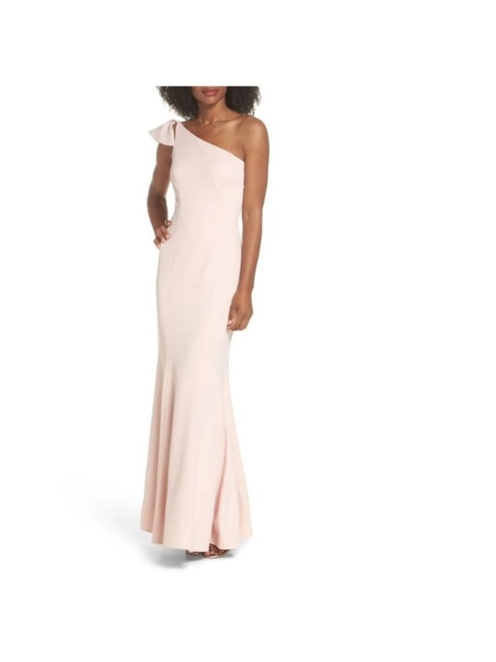 VINCE CAMUTO One-Shoulder Ruffle Gown